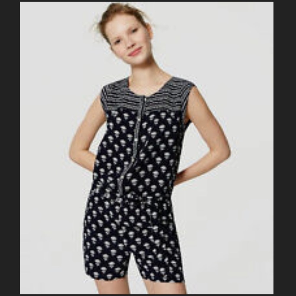 Loft Button Front Romper - image 1